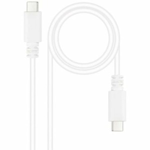 USB Cable NANOCABLE 10.01.2301-W 1 m (1 Unit)