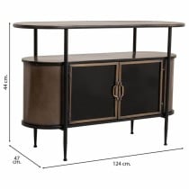 Sideboard Alexandra House Living Brown Metal Glass 42 x 80 x 121 cm