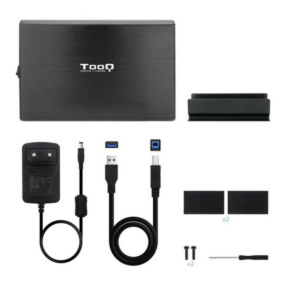 Festplattenhülle TooQ TQE-3531B 3,5" USB 3.0 Schwarz 3,5"