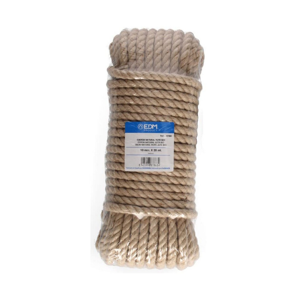 écheveau tressé EDM 87868 Naturel Jute 20 m