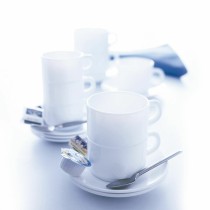 Cup Luminarc Apilable Stackable White Glass 280 ml (6 Units) (Pack 6x)