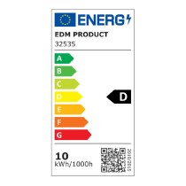 Wandleuchte EDM 32535 Polypropylen A 10 W 750 Lm Weiß Bunt Außenbereich (4000 K)