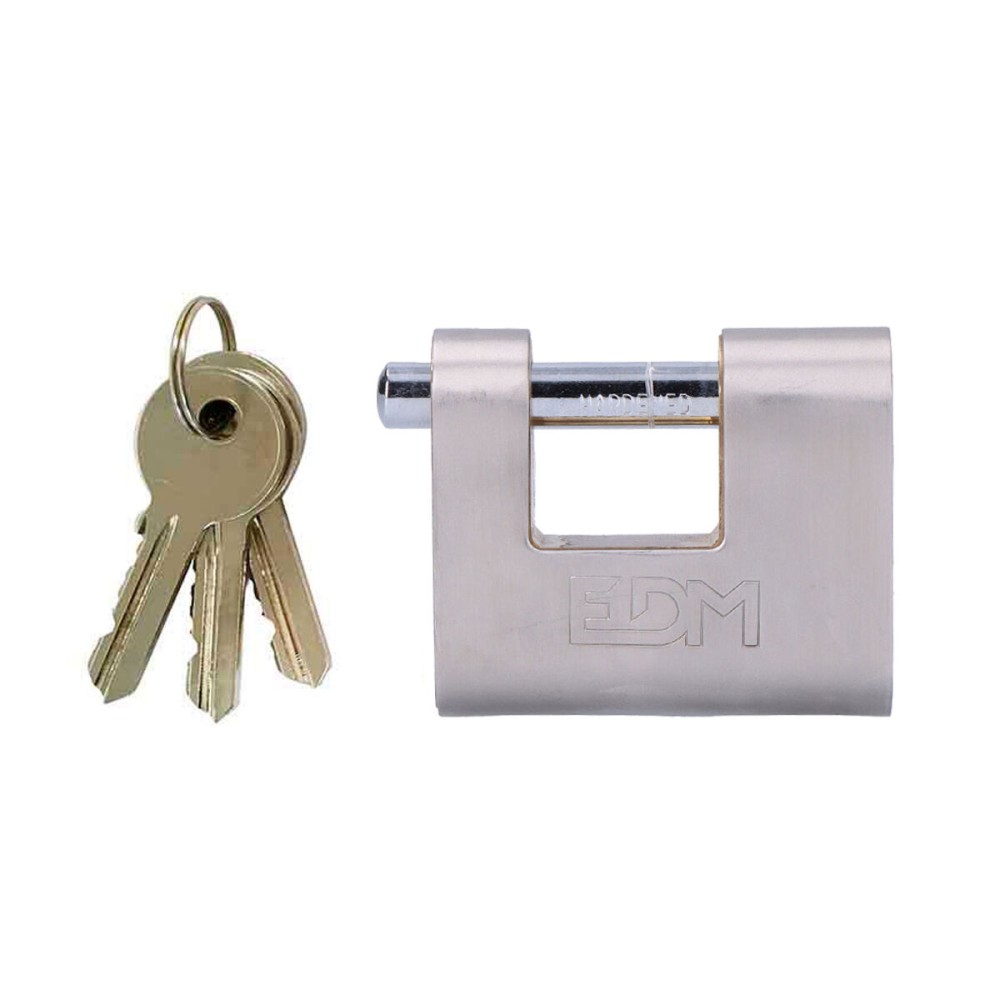 Key padlock EDM 85240 Brass Safety