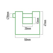 Key padlock EDM 85239 Brass Safety