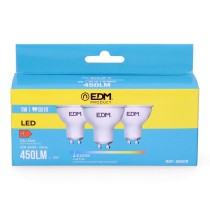 Pack de 3 ampoules LED EDM 98209 F 5 W 45 W 38 W GU10 450 lm Ø 5 x 5,5 cm (6400 K)