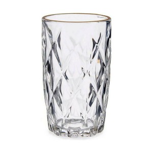 Verre Vivalto Transparent Doré verre 340 ml (6 Unités)