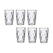 Verre Vivalto Transparent Doré verre 340 ml (6 Unités)