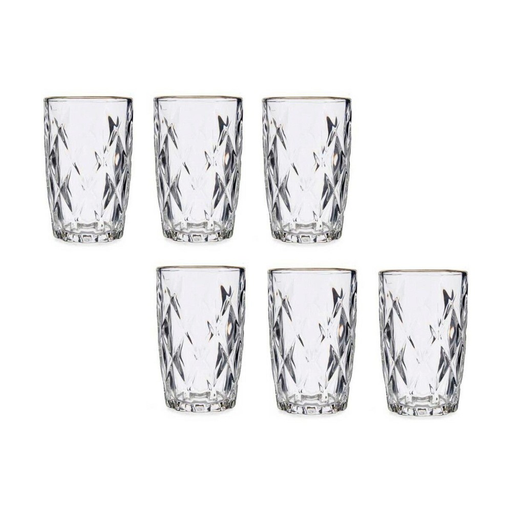 Verre Vivalto Transparent Doré verre 340 ml (6 Unités)