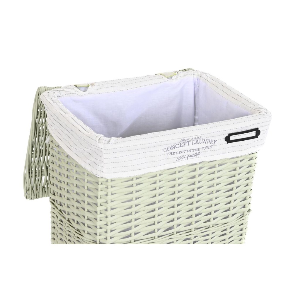 Set de basket DKD Home Decor Vert osier 44 x 34 x 56 cm 5 Pièces