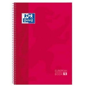 Cahier Oxford European Book Rouge A4 5 Pièces