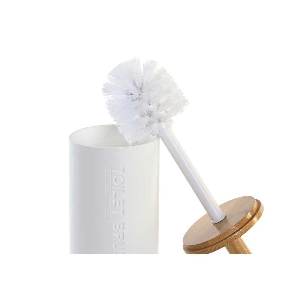 Brosse de salle de wc DKD Home Decor 9 x 9 x 35,5 cm Naturel Blanc polypropylène