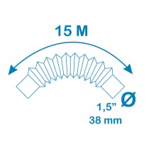 Tuyau d'arrosage EDM 81018 Ø 3,8 cm Bleu 15 m Ø 3,8 cm Ø 38 mm 15 m