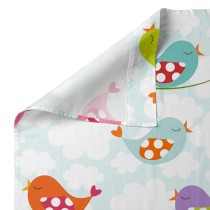 Jeu de draps pour berceau HappyFriday Mr Fox Little Birds Multicouleur Lit de bébé 2 Pièces