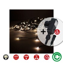 Barrière lumineuse LED EDM 71481 Easy-Connect 1,8 W Lumière chaude Vert tendre 2 x 1 m Blanc Programmable