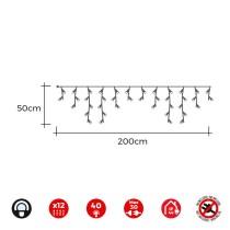 LED-Lichtvorhang EDM 71265 Icicle Easy-Connect 0,72 W 200 x 50 cm