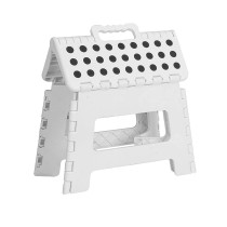 Folding Stool Alexandra House Living White 32 x 22 x 25 cm