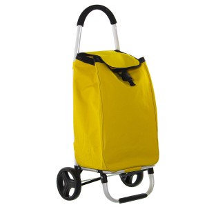 Shopping cart Alexandra House Living Yellow 46 x 98 x 36 cm Polyester