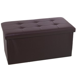 Pouf convertible Alexandra House Living Marron Cuir Synthétique 77 x 38 x 38 cm