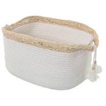 Korbsatz Alexandra House Living Weiß korb Rattan Naturfaser 35 x 21 x 21 cm 3 Stücke