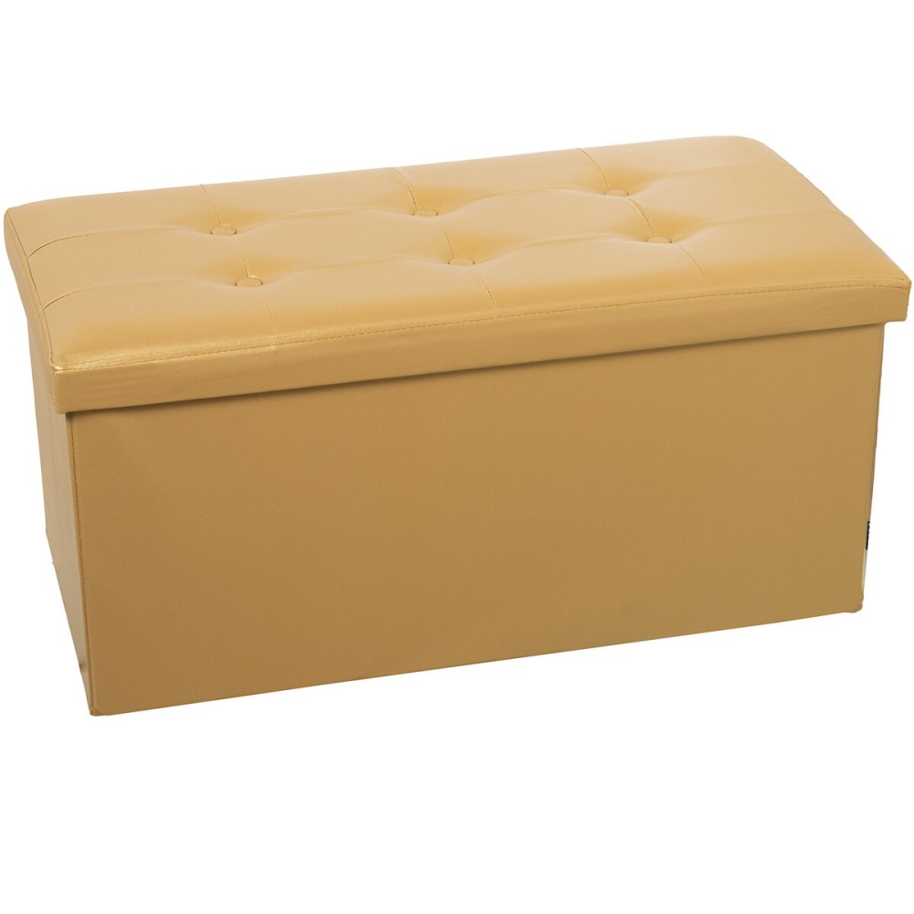 Detachable Pouffe Alexandra House Living Yellow Polyskin 77 x 38 x 38 cm