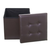 Detachable Pouffe Alexandra House Living Brown Polyskin 38 x 38 x 38 cm