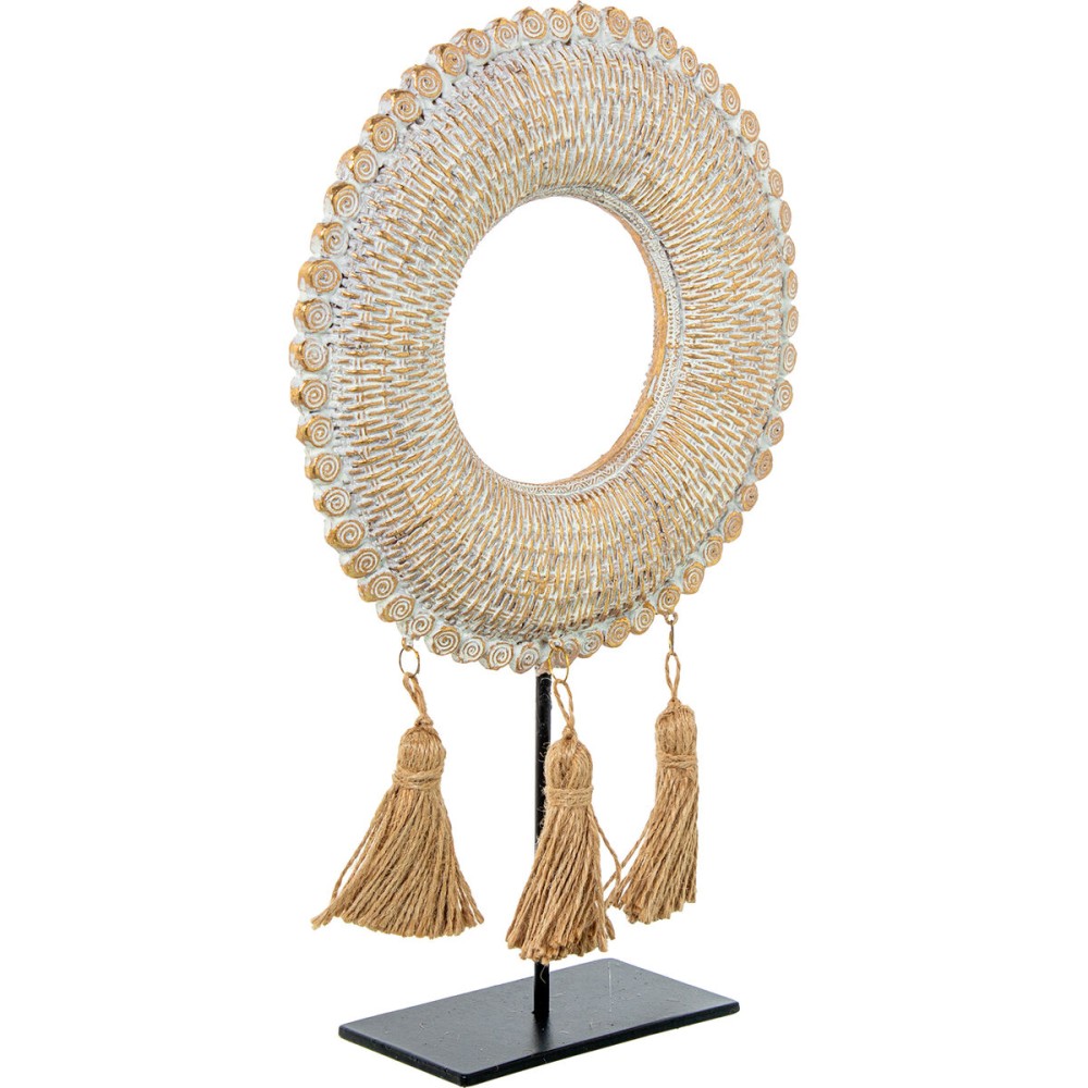 Decorative Figure Alexandra House Living White Golden Tassels 21 x 33 x 7 cm