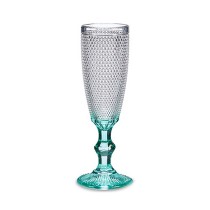 Champagne glass Turquoise Points Glass 6 Units (185 ml)