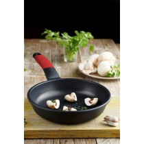 Non-stick frying pan BRA A411224 Black Red Stainless steel Aluminium