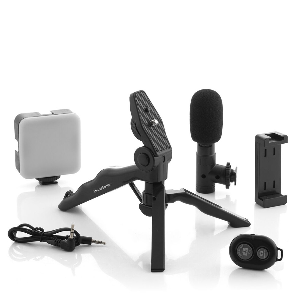 Vlogging Kit with Light, Microphone and Remote Control Plodni InnovaGoods 6 Pieces