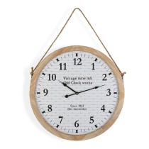 Wall Clock Versa Vintage Metal Rope MDF Wood (53 x 5 x 53 cm)