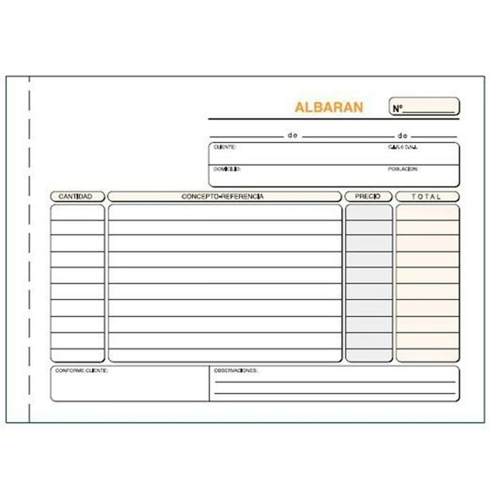 Invoice Check-book 21 x 15 cm (10 Units)