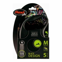 Laisse pour Chien Flexi Black Design M Noir M