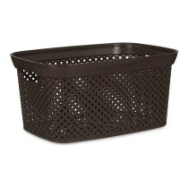 Panier Marron Plastique 10 L 24 x 17 x 35 cm