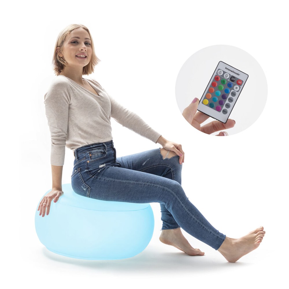 Inflatable Seat with Multicolour LED and Remote Control Pulight InnovaGoods