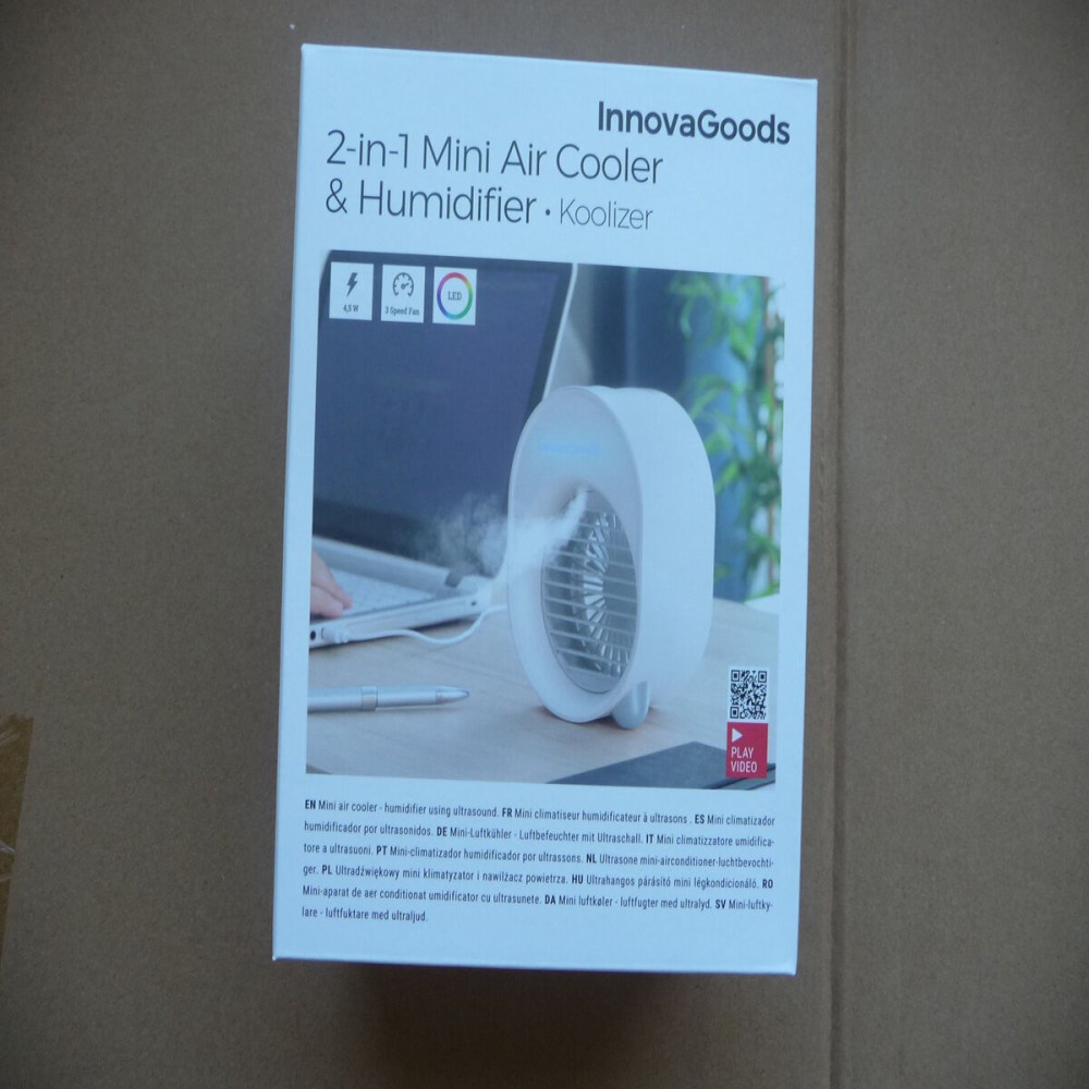 Mini-climatiseur Humidificateur à Ultrasons avec LED Koolizer InnovaGoods