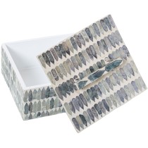 Decorative box Alexandra House Living Multicolour Rattan Mother of pearl 16 x 7 x 16 cm