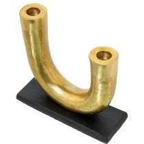 Candle Holder Alexandra House Living Golden Aluminium 21 x 20 x 8 cm