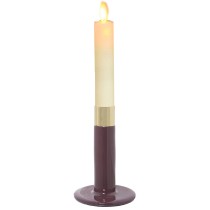 Candleholder Alexandra House Living Violet Golden Metal 7 x 12 x 7 cm Enamelled Metal