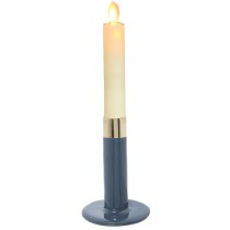 Candleholder Alexandra House Living Blue Golden Metal 7 x 12 x 7 cm Enamelled Metal