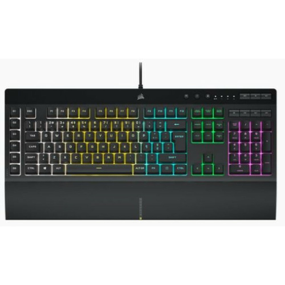 Tastatur Corsair K55 RGB Pro Schwarz Qwerty Spanisch QWERTY