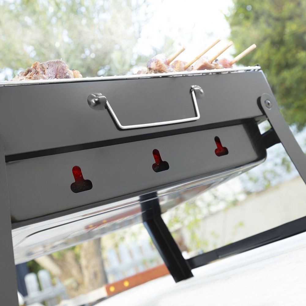 Klappbarer tragbarer Grill für die Verwendung mit Holzkohle BearBQ InnovaGoods