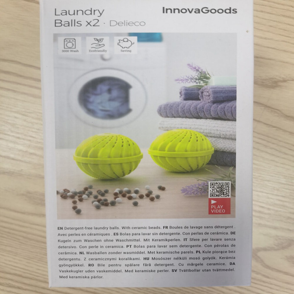 Boules de Lavage pour le Linge sans Détergent Delieco InnovaGoods Pack de 2 unités