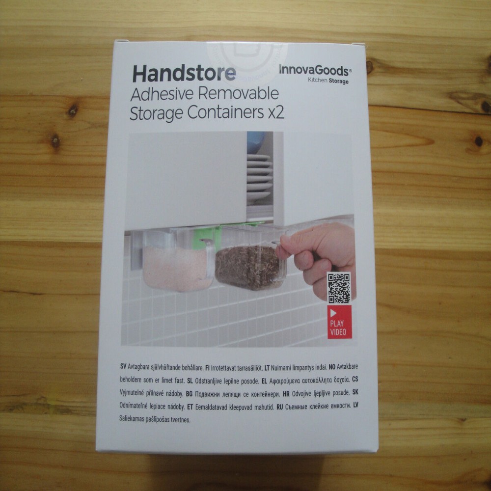 Récipients de Cuisine Adhésifs Amovibles Handstore InnovaGoods Pack de 2 unités