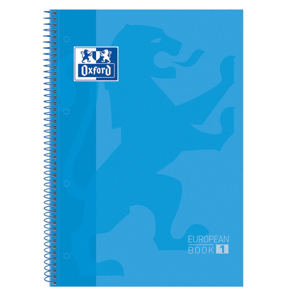 Cahier Oxford European Book Turquoise A4 A4+ 80 Volets 5 Pièces