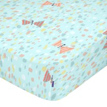 Bettlaken HappyFriday MOSHI MOSHI Blau Bunt 70 x 140 x 14 cm