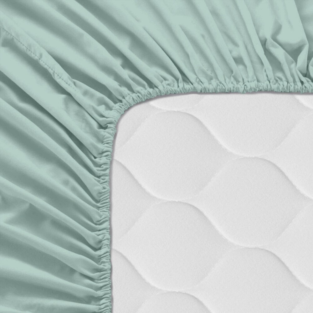 Fitted sheet HappyFriday BASIC Mint 140 x 200 x 32 cm 