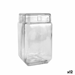 Bocal La Mediterránea Carré verre 1,6 L 11 x 11 x 18,5 cm (12 Unités)