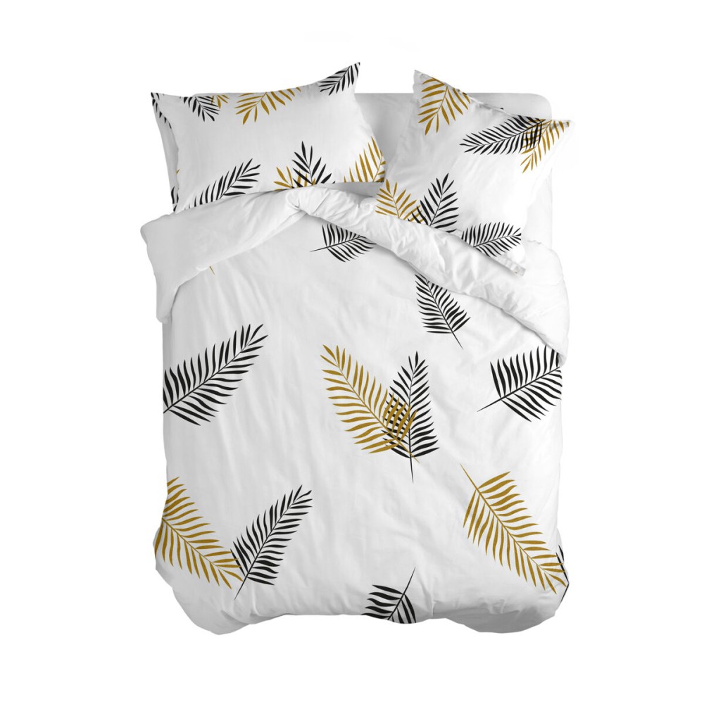 Housse de Couette HappyFriday Blanc Foliage  Multicouleur 200 x 200 cm