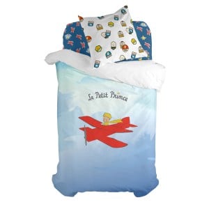 Parure de couette HappyFriday Le Petit Prince Son Avion Multicouleur Lit 1 persone 2 Pièces