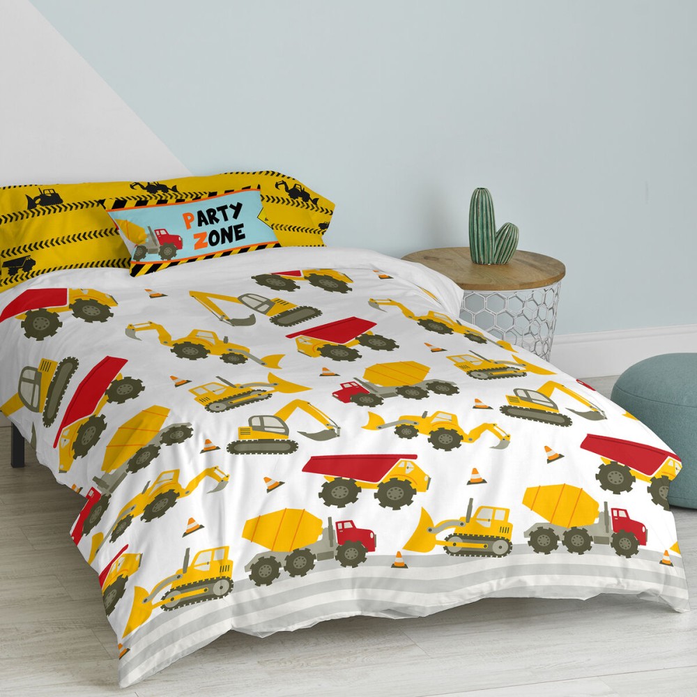 Duvet cover set HappyFriday Mr Fox Machinery  Multicolour Single 2 Pieces